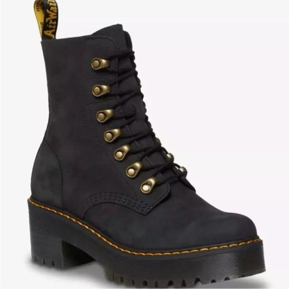 Like New! DR MARTENS Leona Combat Boots! - Picture 1 of 6
